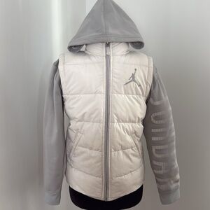 JORDAN Big Boy layered-look hooded jacket